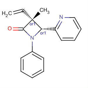 2-Azetidinone, 3-ethenyl-3-methyl-1-phenyl-4-(2-pyridinyl)-, (3R,4R)-rel-
