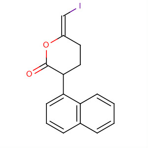 2H-Pyran-2-one, tetrahydro-6-(iodomethylene)-3-(1-naphthalenyl)-, (E)-