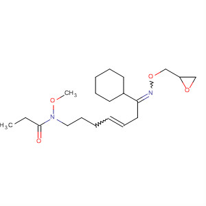 14-Azadispiro[5.1.5.2]pentadec-9-ene-7,15-dione, 14-methoxy-,7-[O-(oxiranylmethyl)oxime]