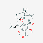 (1R,2R,4'S,5S)-5',7'-dihydroxy-6,6-dimethyl-4'-(2-methylpropyl)-3',4'-dihydrospiro[bicyclo[3.1.1]heptane-2,2'-chromene]-6',8'-dicarbaldehyde