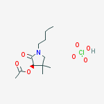2-Pyrrolidinone, 3-(acetyloxy)-1-butyl-4,4-dimethyl-, (R)-, perchlorate