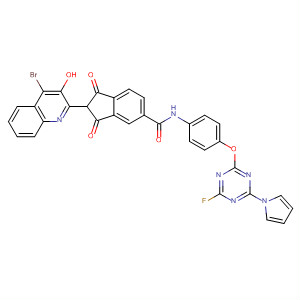 1H-Indene-5-carboxamide,2-(4-bromo-3-hydroxy-2-quinolinyl)-N-[4-[[4-fluoro-6-(1H-pyrrol-1-yl)-1,3,5-triazin-2-yl]oxy]phenyl]-2,3-dihydro-1,3-dioxo-