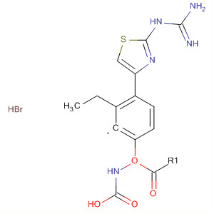 Carbamic acid, [4-[2-[(aminoiminomethyl)amino]-4-thiazolyl]phenyl]-,ethyl ester, monohydrobromide