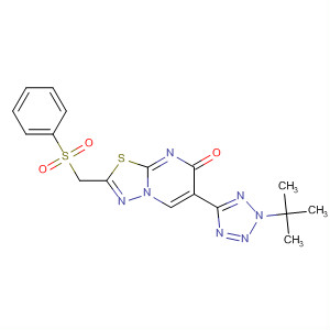 5H-1,3,4-Thiadiazolo[3,2-a]pyrimidin-5-one,6-[2-(1,1-dimethylethyl)-2H-tetrazol-5-yl]-2-[(phenylsulfonyl)methyl]-