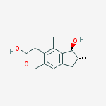1H-Indene-5-acetic acid, 2,3-dihydro-3-hydroxy-2,4,6-trimethyl-, trans-