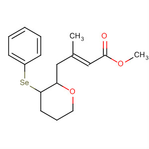 2-Butenoic acid,3-methyl-4-[tetrahydro-3-(phenylseleno)-2H-pyran-2-yl]-, methyl ester,trans-