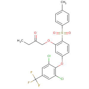 2-Butanone,1-[5-[2,6-dichloro-4-(trifluoromethyl)phenoxy]-2-[(4-methylphenyl)sulfonyl]phenoxy]-
