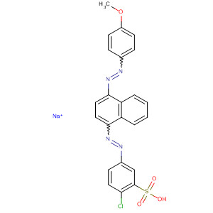 Benzenesulfonic acid,2-chloro-5-[[4-[(4-methoxyphenyl)azo]-1-naphthalenyl]azo]-, sodium salt
