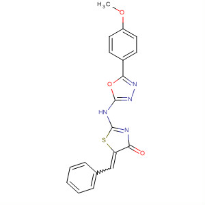 4(5H)-Thiazolone,2-[[5-(4-methoxyphenyl)-1,3,4-oxadiazol-2-yl]amino]-5-(phenylmethylene)-