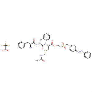 D-Cysteine,S-[(acetylamino)methyl]-N-(N-L-phenylalanyl-L-phenylalanyl)-,2-[[[4-(phenylazo)phenyl]methyl]sulfonyl]ethyl ester,mono(trifluoroacetate)