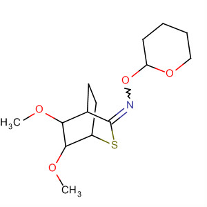 2-Thiabicyclo[2.2.2]octan-3-one, 5,6-dimethoxy-,O-(tetrahydro-2H-pyran-2-yl)oxime