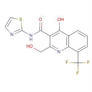 3-Quinolinecarboxamide,4-hydroxy-2-(hydroxymethyl)-N-2-thiazolyl-8-(trifluoromethyl)-