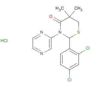 4H-1,3-Thiazin-4-one,2-(2,4-dichlorophenyl)tetrahydro-5,5-dimethyl-3-pyrazinyl-,monohydrochloride