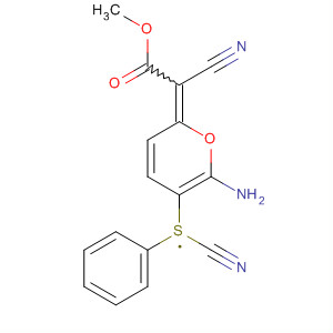 Acetic acid, (6-amino-5-cyano-4-phenyl-2H-thiopyran-2-ylidene)cyano-,methyl ester
