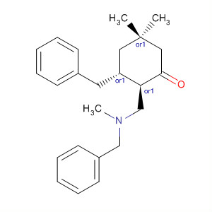 Cyclohexanone,5,5-dimethyl-2-[[methyl(phenylmethyl)amino]methyl]-3-(phenylmethyl)-,trans-