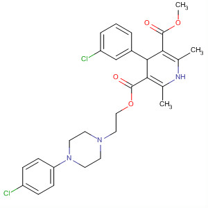 3,5-Pyridinedicarboxylic acid,4-(3-chlorophenyl)-1,4-dihydro-2,6-dimethyl-,2-[4-(4-chlorophenyl)-1-piperazinyl]ethyl methyl ester