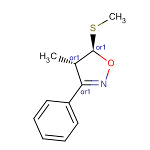 Isoxazole, 4,5-dihydro-4-methyl-5-(methylthio)-3-phenyl-, trans-