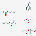 2-Propenoic acid, 2-methyl-, butyl ester, polymer with butyl 2-propenoate, ethenylbenzene, methyl 2-methyl-2-propenoate and 1,2-propanediol mono(2-methyl-2-propenoate)