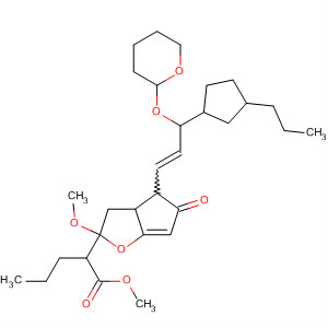 2H-Cyclopenta[b]furan-2-pentanoic acid,hexahydro-2-methoxy-5-oxo-4-[3-(3-propylcyclopentyl)-3-[(tetrahydro-2H-pyran-2-yl)oxy]-1-propenyl]-, methyl ester