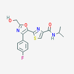 2-[4-(4-fluorophenyl)-2-(hydroxymethyl)-5-oxazolyl]-N-propan-2-yl-4-thiazolecarboxamide