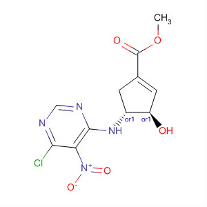 1-Cyclopentene-1-carboxylic acid,4-[(6-chloro-5-nitro-4-pyrimidinyl)amino]-3-hydroxy-, methyl ester,(3R,4R)-rel-