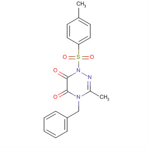 1,2,4-Triazine-5,6-dione,1,4-dihydro-3-methyl-1-[(4-methylphenyl)sulfonyl]-4-(phenylmethyl)-