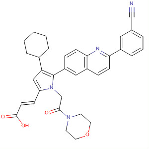 2-Propenoic acid,3-[5-[2-(3-cyanophenyl)-6-quinolinyl]-4-cyclohexyl-1-[2-(4-morpholinyl)-2-oxoethyl]-1H-pyrrol-2-yl]-, (2E)-