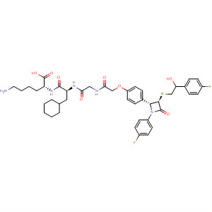 D-Lysine,N-[2-[4-[(2R,3R)-1-(4-fluorophenyl)-3-[[2-(4-fluorophenyl)-2-hydroxyethyl]thio]-4-oxo-2-azetidinyl]phenoxy]acetyl]glycyl-3-cyclohexyl-D-alanyl-