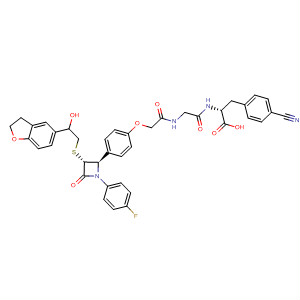 D-Phenylalanine,N-[2-[4-[(2R,3R)-3-[[2-(2,3-dihydro-5-benzofuranyl)-2-hydroxyethyl]thio]-1-(4-fluorophenyl)-4-oxo-2-azetidinyl]phenoxy]acetyl]glycyl-4-cyano-