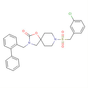 1-Oxa-3,8-diazaspiro[4.5]decan-2-one,3-([1,1'-biphenyl]-2-ylmethyl)-8-[[(3-chlorophenyl)methyl]sulfonyl]-