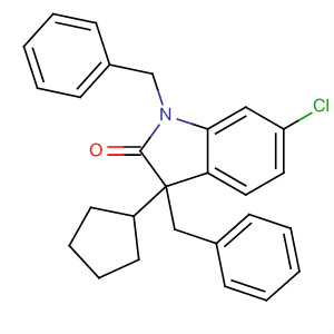 2H-Indol-2-one,6-chloro-3-cyclopentyl-1,3-dihydro-1,3-bis(phenylmethyl)-