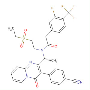 Benzeneacetamide,N-[(1R)-1-[3-(4-cyanophenyl)-4-oxo-4H-pyrido[1,2-a]pyrimidin-2-yl]ethyl]-N-[2-(ethylsulfonyl)ethyl]-3-fluoro-4-(trifluoromethyl)-