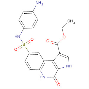 3H-Pyrrolo[2,3-c]quinoline-1-carboxylic acid,8-[[(4-aminophenyl)amino]sulfonyl]-4,5-dihydro-4-oxo-, ethyl ester