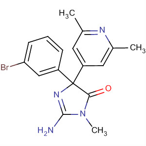 4H-Imidazol-4-one,2-amino-5-(3-bromophenyl)-5-(2,6-dimethyl-4-pyridinyl)-3,5-dihydro-3-methyl-