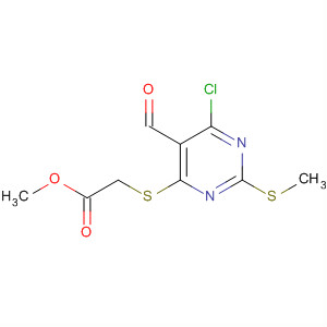 Acetic acid, 2-[[6-chloro-5-formyl-2-(methylthio)-4-pyrimidinyl]thio]-,methyl ester