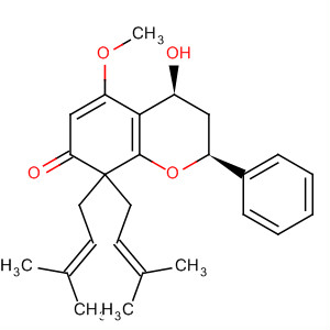 7H-1-Benzopyran-7-one,2,3,4,8-tetrahydro-4-hydroxy-5-methoxy-8,8-bis(3-methyl-2-buten-1-yl)-2-phenyl-, (2S,4S)-