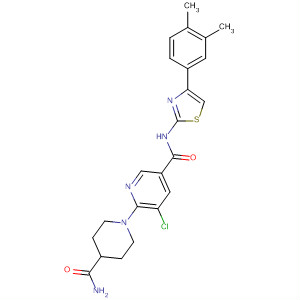 3-Pyridinecarboxamide,6-[4-(aminocarbonyl)-1-piperidinyl]-5-chloro-N-[4-(3,4-dimethylphenyl)-2-thiazolyl]-