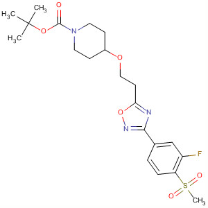 1-Piperidinecarboxylic acid,4-[2-[3-[3-fluoro-4-(methylsulfonyl)phenyl]-1,2,4-oxadiazol-5-yl]ethoxy]-,1,1-dimethylethyl ester