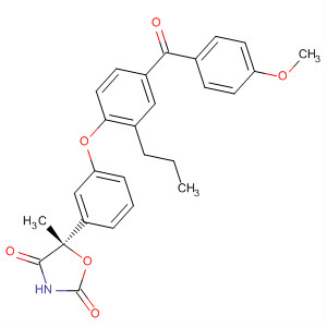 2,4-Oxazolidinedione,5-[3-[4-(4-methoxybenzoyl)-2-propylphenoxy]phenyl]-5-methyl-, (5S)-