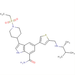 1H-Indole-7-carboxamide,5-[5-[[[(1R)-1,2-dimethylpropyl]amino]methyl]-3-thienyl]-3-[1-(ethylsulfonyl)-4-piperidinyl]-