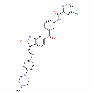 2-Pyridinecarboxamide,4-chloro-N-[3-[[2,3-dihydro-3-[[[4-(4-methyl-1-piperazinyl)phenyl]amino]methylene]-2-oxo-1H-indol-6-yl]carbonyl]phenyl]-