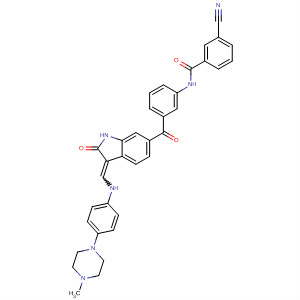 Benzamide,3-cyano-N-[3-[[2,3-dihydro-3-[[[4-(4-methyl-1-piperazinyl)phenyl]amino]methylene]-2-oxo-1H-indol-6-yl]carbonyl]phenyl]-
