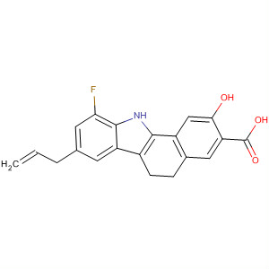 5H-Benzo[a]carbazole-3-carboxylic acid,10-fluoro-6,11-dihydro-2-hydroxy-8-(2-propen-1-yl)-