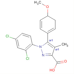 1H-Pyrazole-3-carboxylic acid,1-(2,4-dichlorophenyl)-4,5-dihydro-5-(4-methoxyphenyl)-4-methyl-,(4R,5S)-rel-
