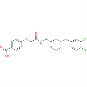 Benzoic acid,4-[[2-[[[(2R)-4-[(3,4-dichlorophenyl)methyl]-2-morpholinyl]methyl]amino]-2-oxoethyl]thio]-