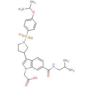 1H-Indole-1-acetic acid,3-[1-[[4-(1-methylethoxy)phenyl]sulfonyl]-3-pyrrolidinyl]-6-[[(2-methylpropyl)amino]carbonyl]-