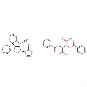 Butanedioic acid, 2,3-bis(benzoyloxy)-, (2R,3R)-, compd. witha-[(1R,3S)-3-(2-methyl-1H-imidazol-1-yl)cyclopentyl]-a-phenylbenzeneacetonitrile (1:1)