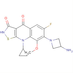 Isothiazolo[5,4-b]quinoline-3,4(2H,9H)-dione,7-(3-amino-1-azetidinyl)-9-cyclopropyl-6-fluoro-8-methoxy-