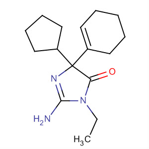 4H-Imidazol-4-one, 2-amino-5-cyclopentyl-3-ethyl-3,5-dihydro-5-phenyl-