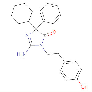 4H-Imidazol-4-one,2-amino-5-cyclohexyl-3,5-dihydro-3-[2-(4-hydroxyphenyl)ethyl]-5-phenyl-